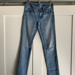 American Eagle Light Wash Straight Jeans - 6X-Long